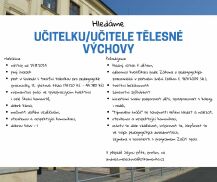 Hledáme učitelku/učitele tělesné výchovy